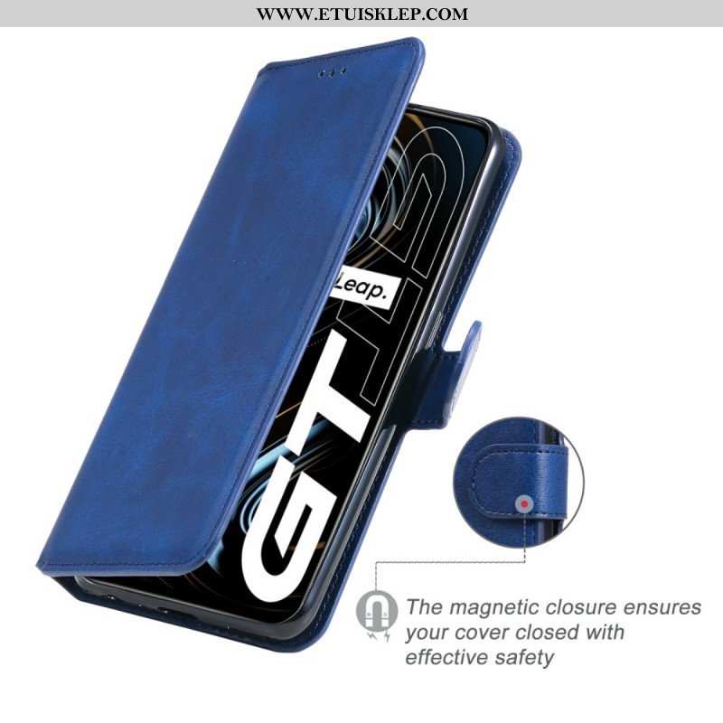 Etui Folio do Realme GT 5G Efekt Skóry